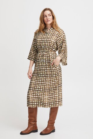 Fransa Shirt Dress in Brown: front