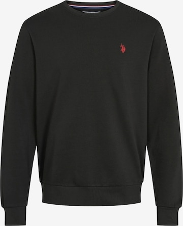 U.S. POLO ASSN. Sweatshirt 'Hugo' in Schwarz: Vorderseite