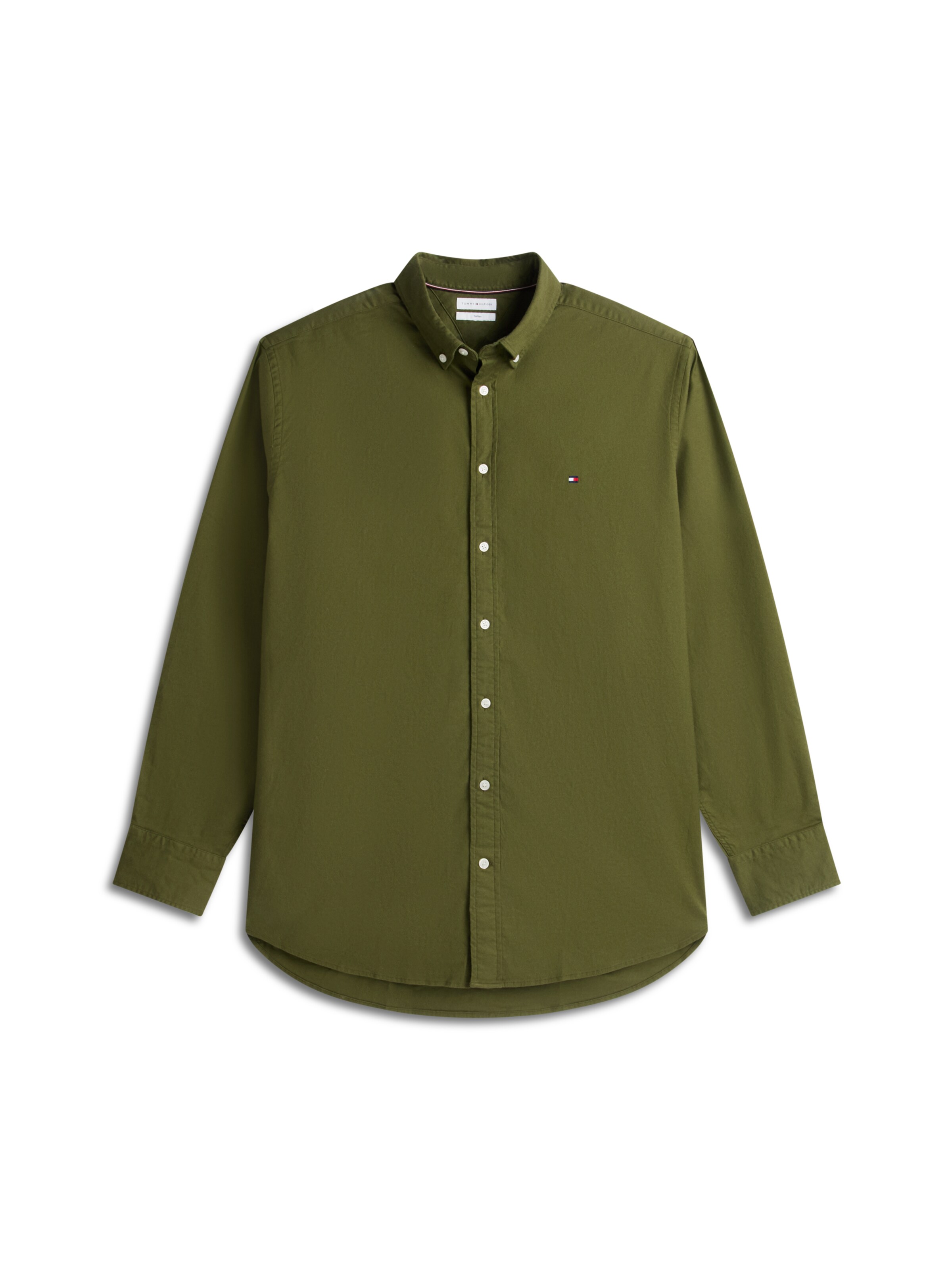 TOMMY HILFIGER Overhemd 'Flex' in Groen: voorkant