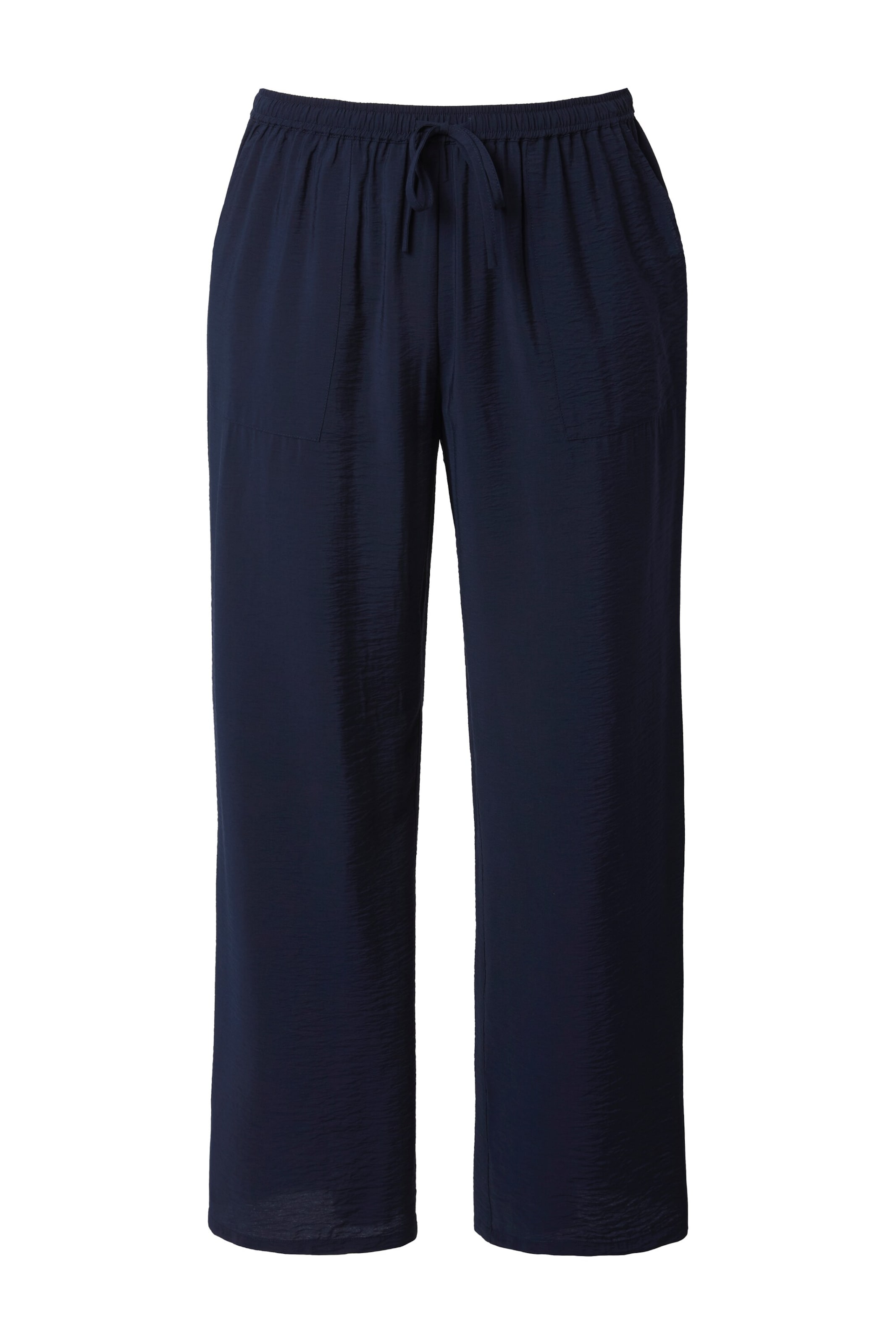 Ulla Popken Wide leg Broek in Blauw: voorkant