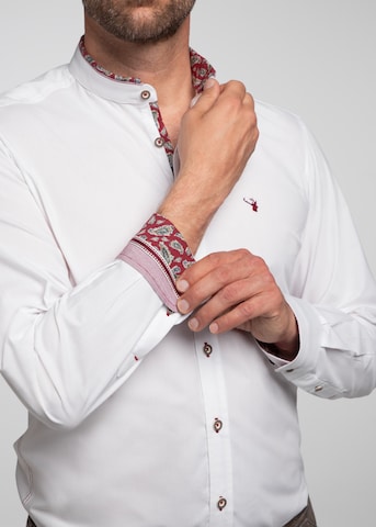 SPIETH & WENSKY Regular fit Traditional Button Up Shirt 'Silas' in White