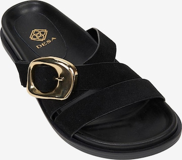 Desa Pantolette in Schwarz: Vorderseite