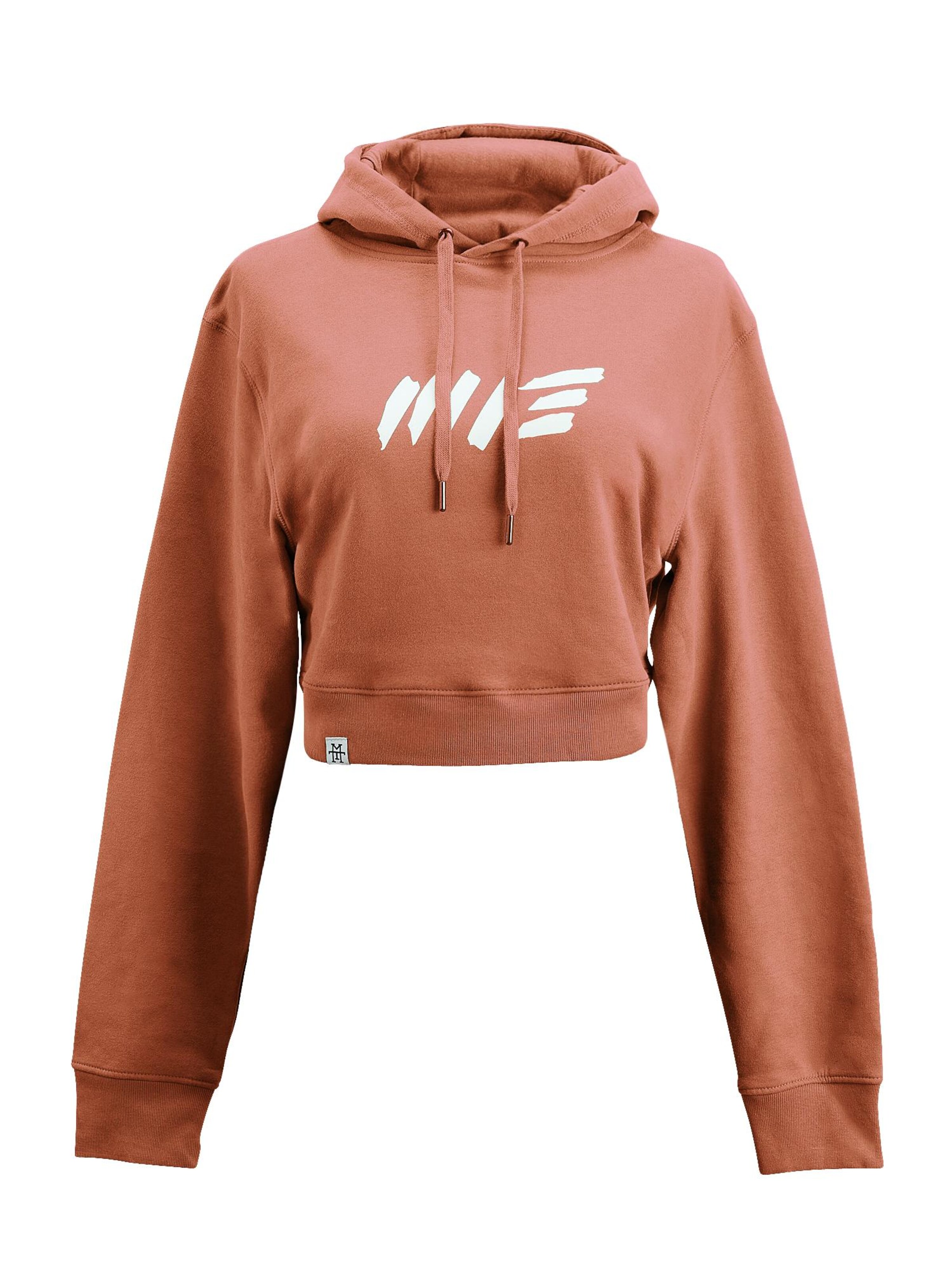 Manufaktur13 Sweatshirt 'Crop Hoodie' in Brown: front