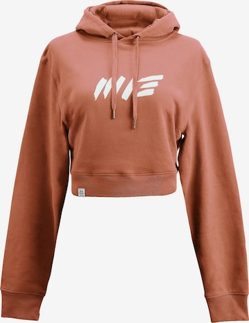 Manufaktur13 Sweatshirt 'Crop Hoodie' in Braun: Vorderseite