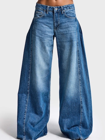 IT'S BASIC Wide leg Jeans 'WIDE MID RISE JEANS' in Blauw