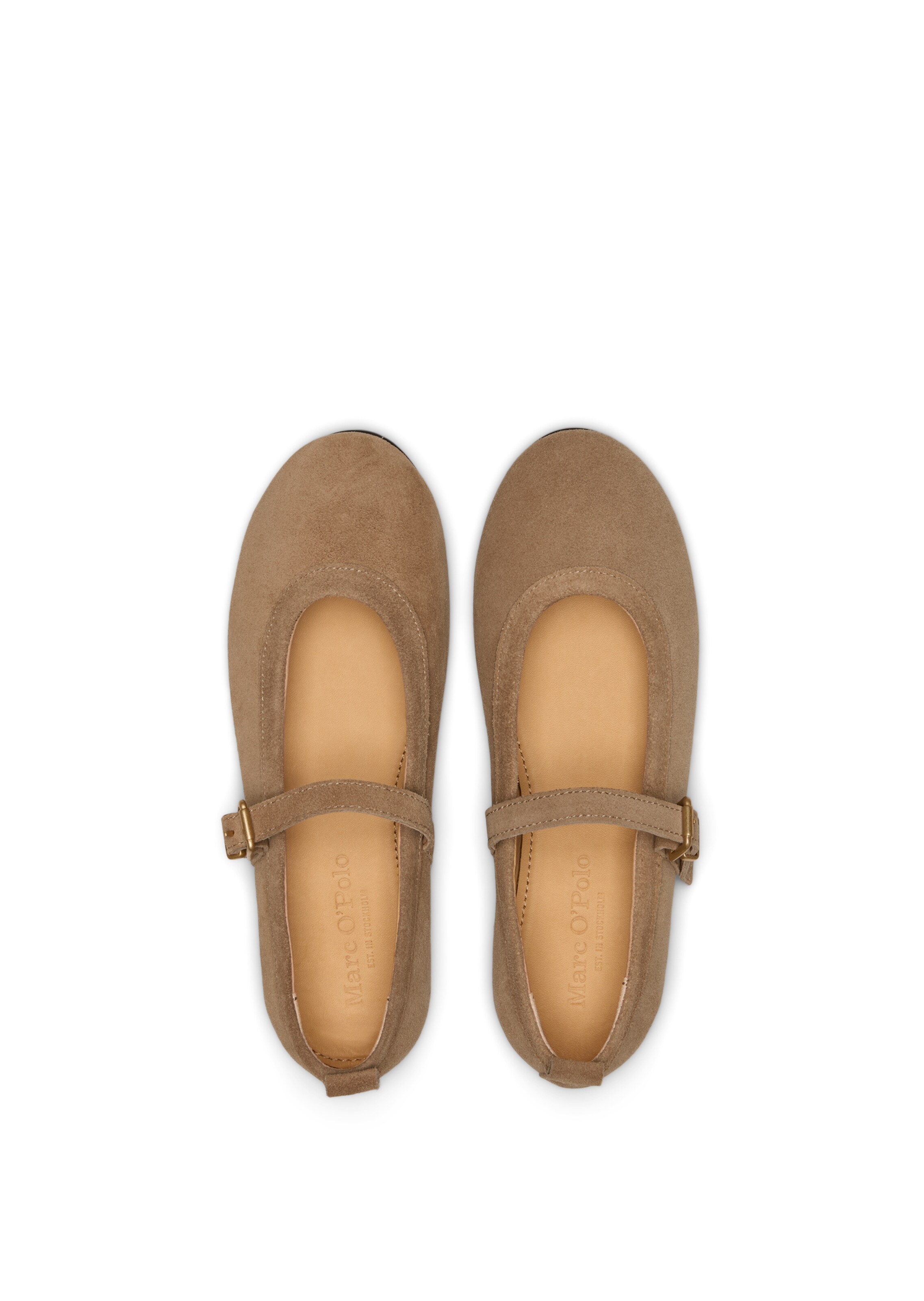 Marc O'Polo Strap ballerina 'Gina' in Brown