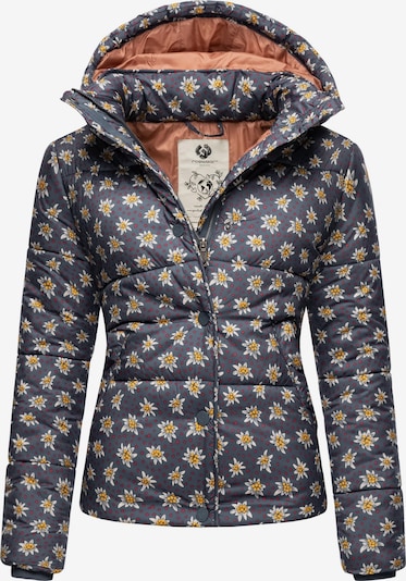 Ragwear Χειμερινό μπουφάν σε μπλε περιστεριού / κίτρινο / ροζ / λευκό, Άποψη προϊόντος
