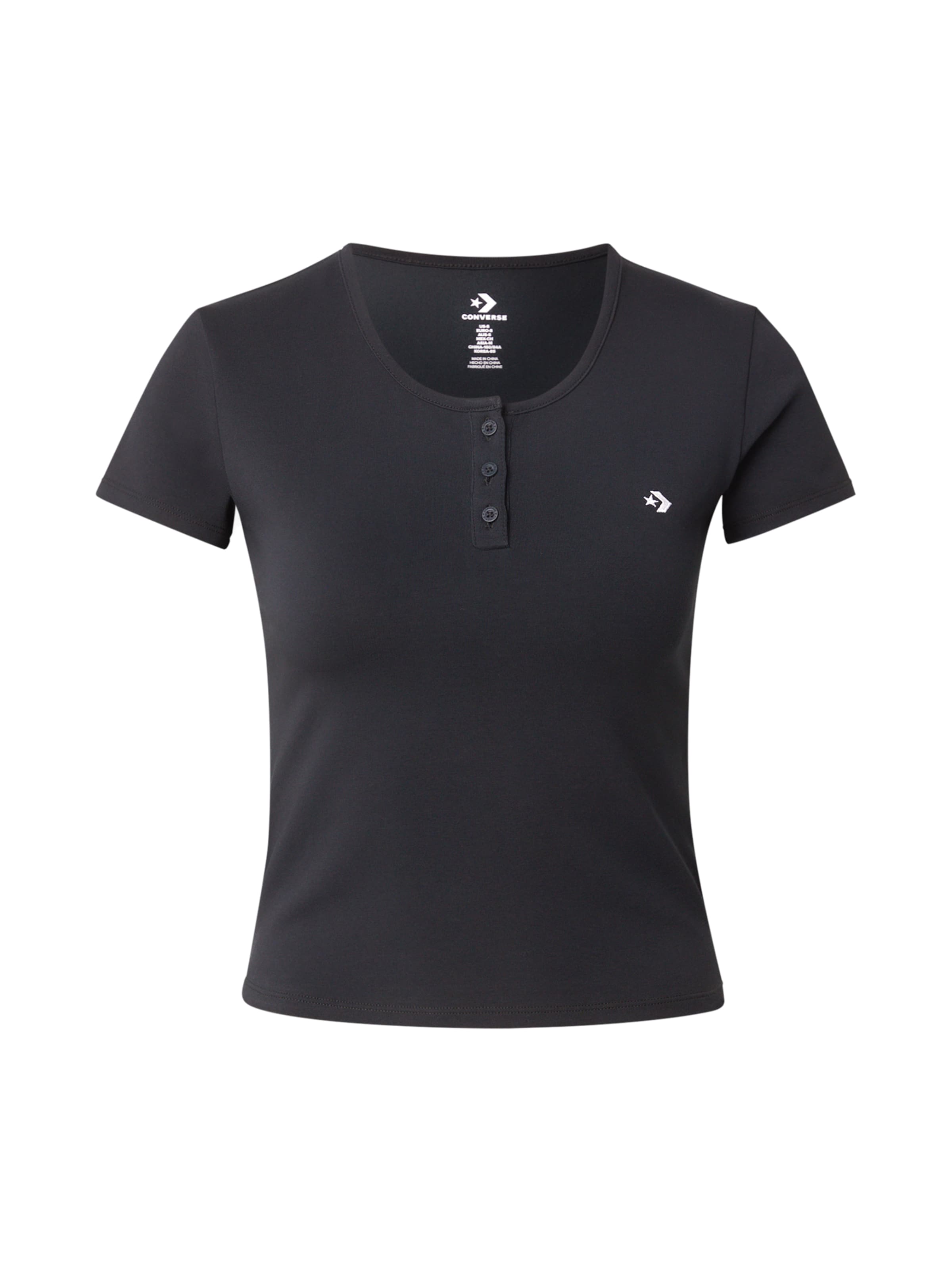 T-shirt CONVERSE en noir : devant