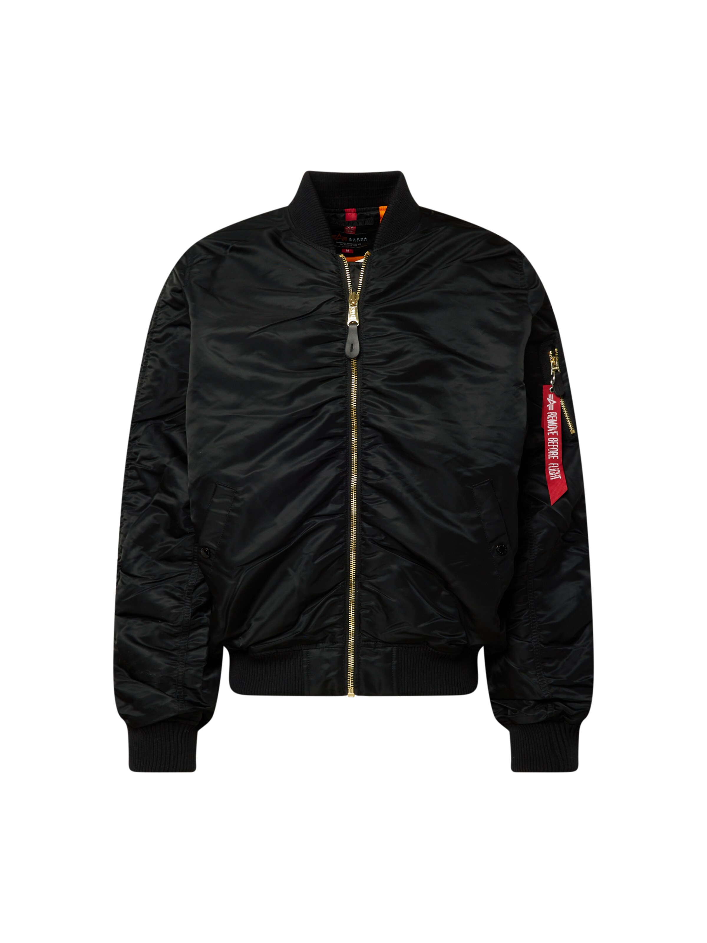 ALPHA INDUSTRIES Tussenjas in Zwart: voorkant