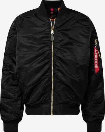 ALPHA INDUSTRIES - Chaqueta de entretiempo en negro: frente