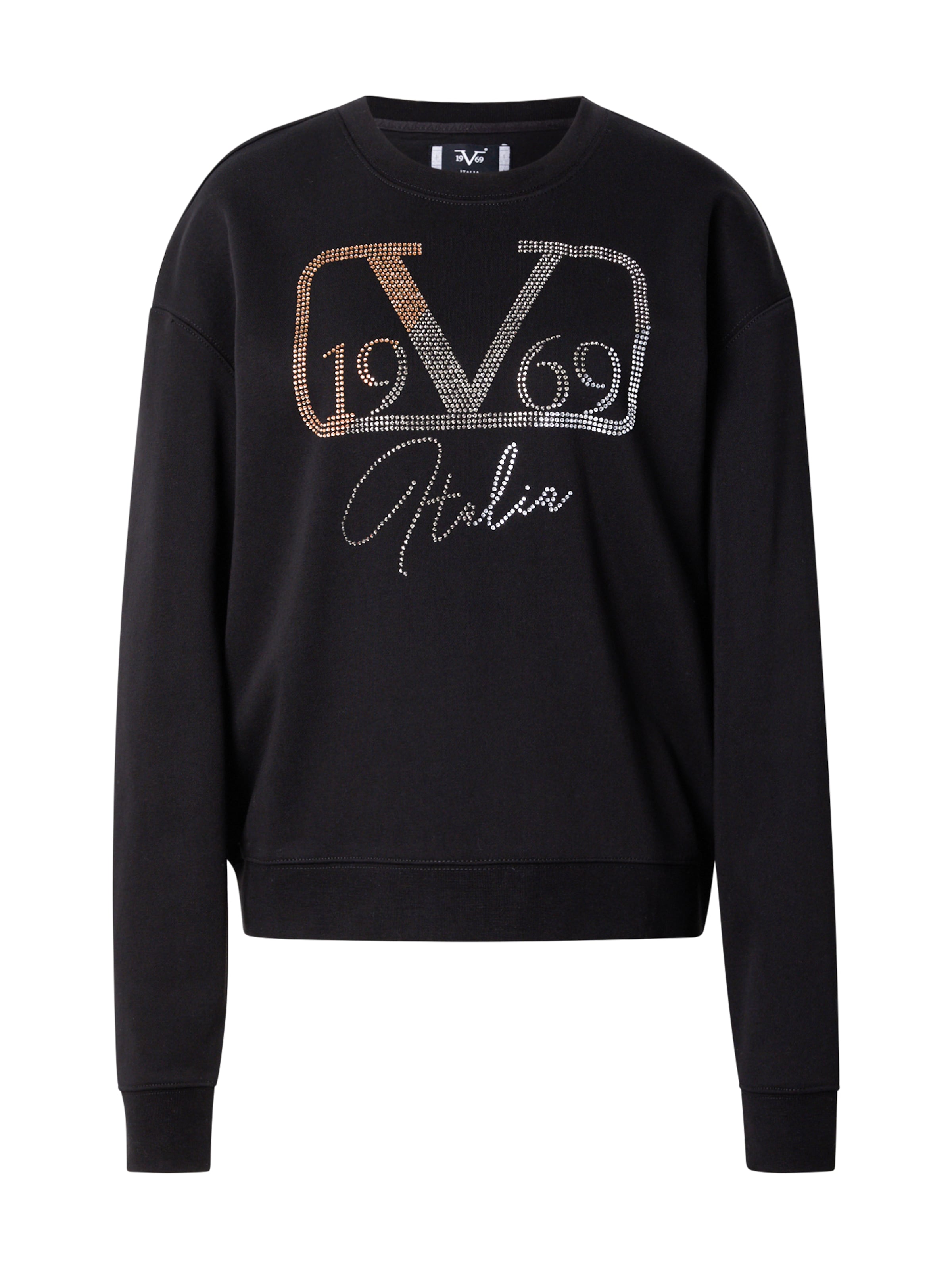 19V69 ITALIA Sweatshirt 'Bonnie' in Schwarz: Vorderseite
