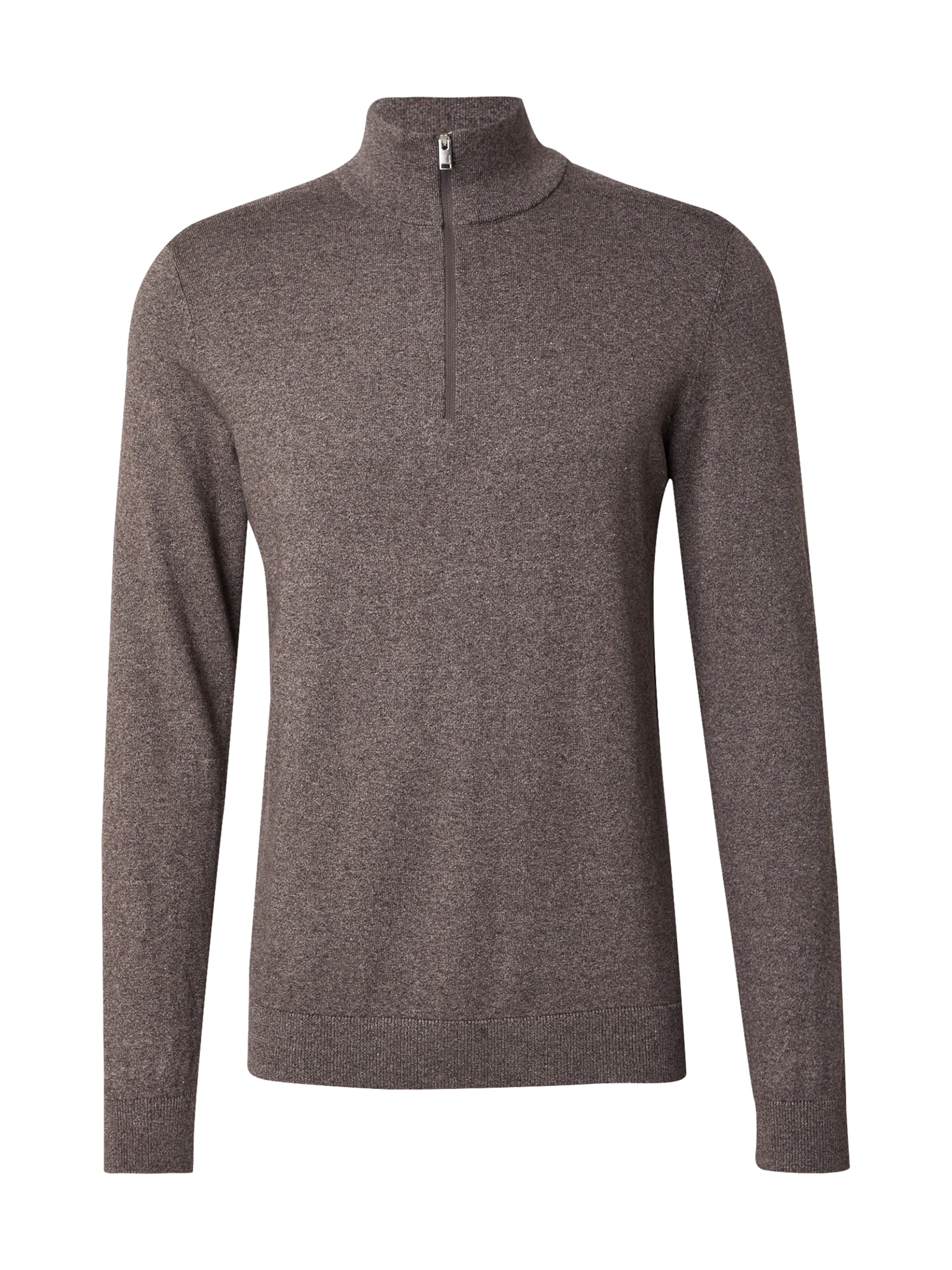 SELECTED Svetr 'SLHBERG' – hnědá: přední strana