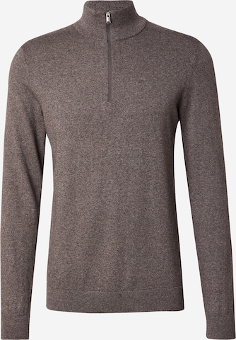 SELECTEDRegular Fit Pulover 'SLHBERG' - smeđa boja: prednji dio