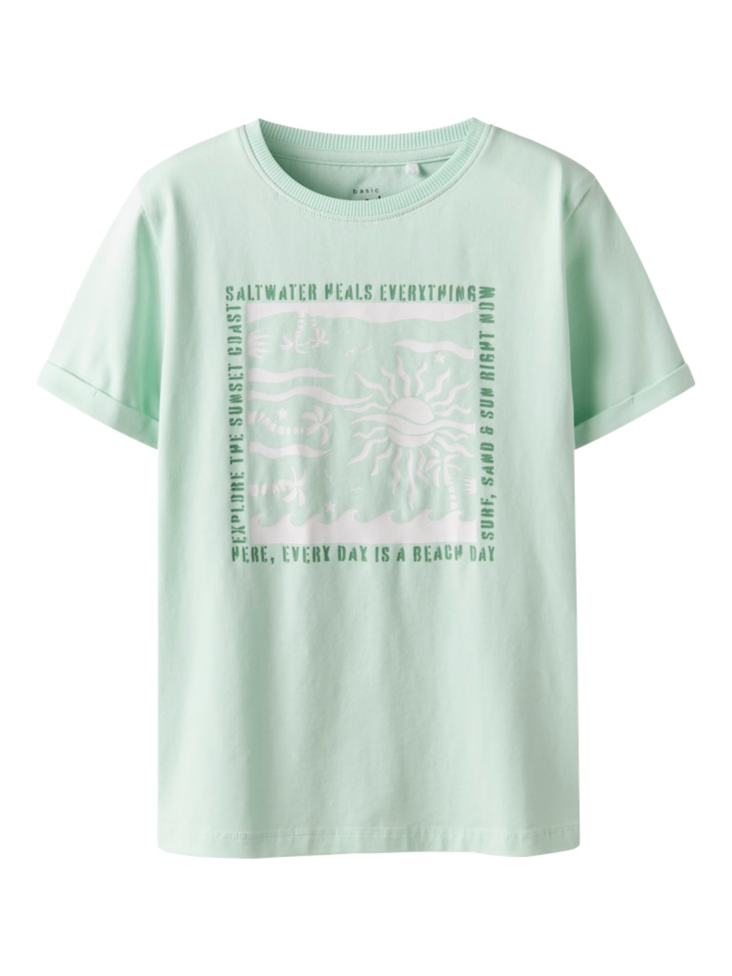 NAME IT Koszulka 'NKMVux' w kolorze zielony: przód