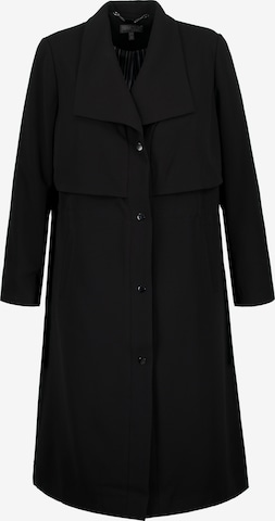 Ulla Popken Between-Seasons Coat in Black: front