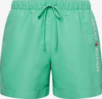 Shorts de bain Tommy Hilfiger Underwear en vert : devant