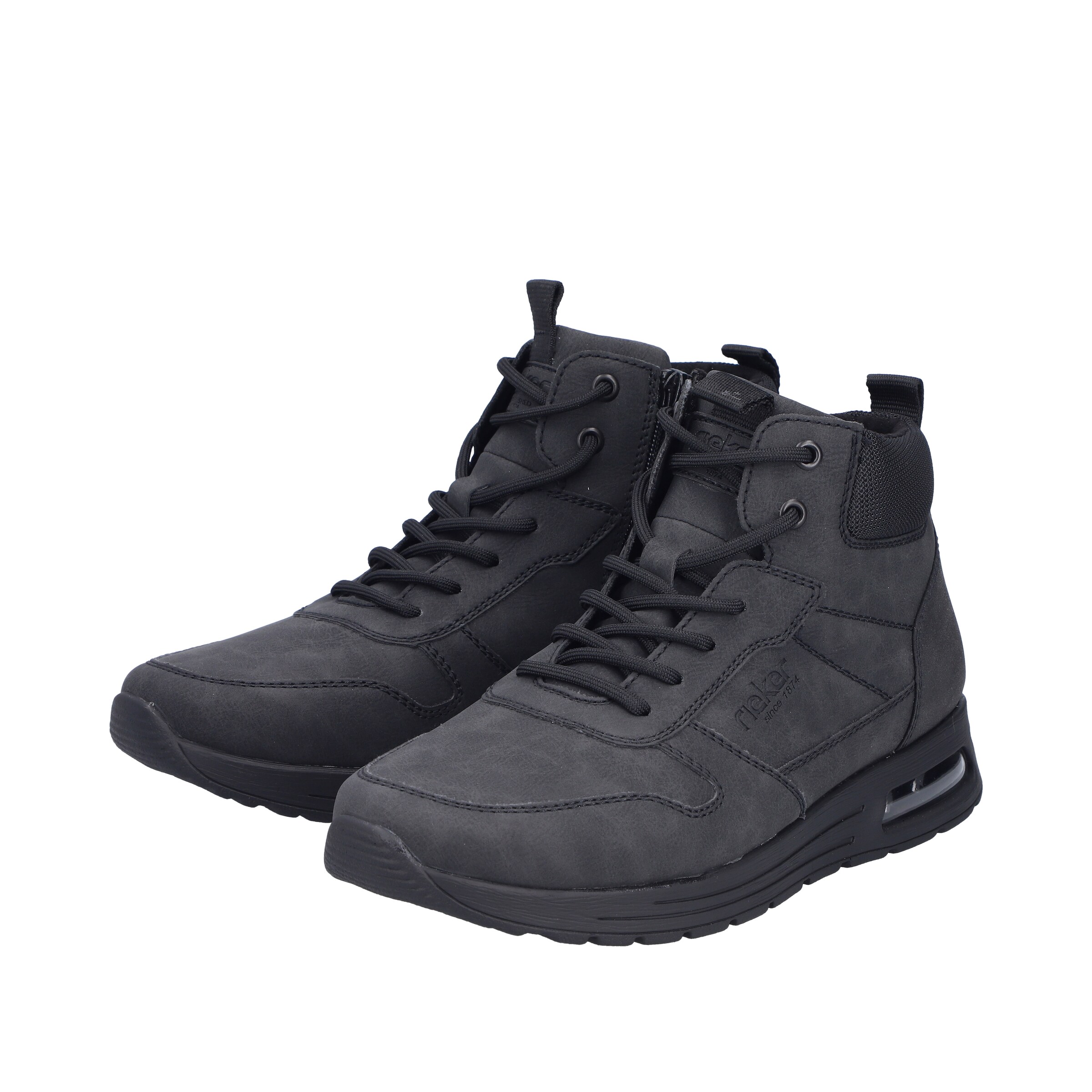 Rieker Lace-Up Boots in Grey