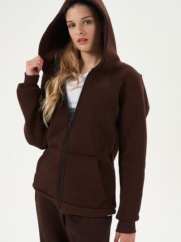 LOUIS LECLER Sweatvest 'Selara' in Bruin