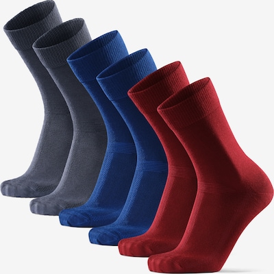 DANISH ENDURANCE Chaussettes 'Bamboo Dress' en bleu / gris / rouge, Vue avec produit