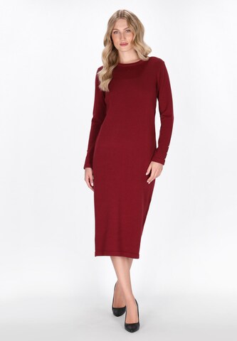 Robes en maille 'Classic' DreiMaster Klassik en rouge