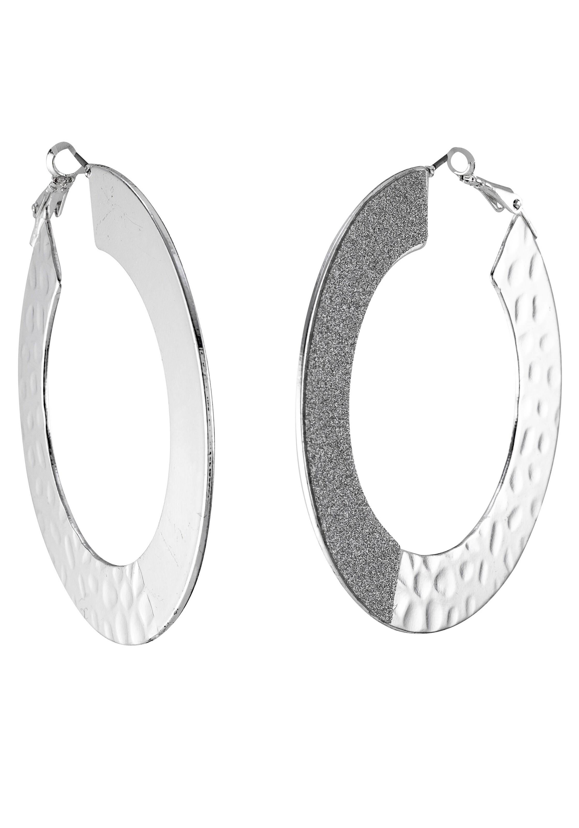 J. Jayz Earrings in Silver: front