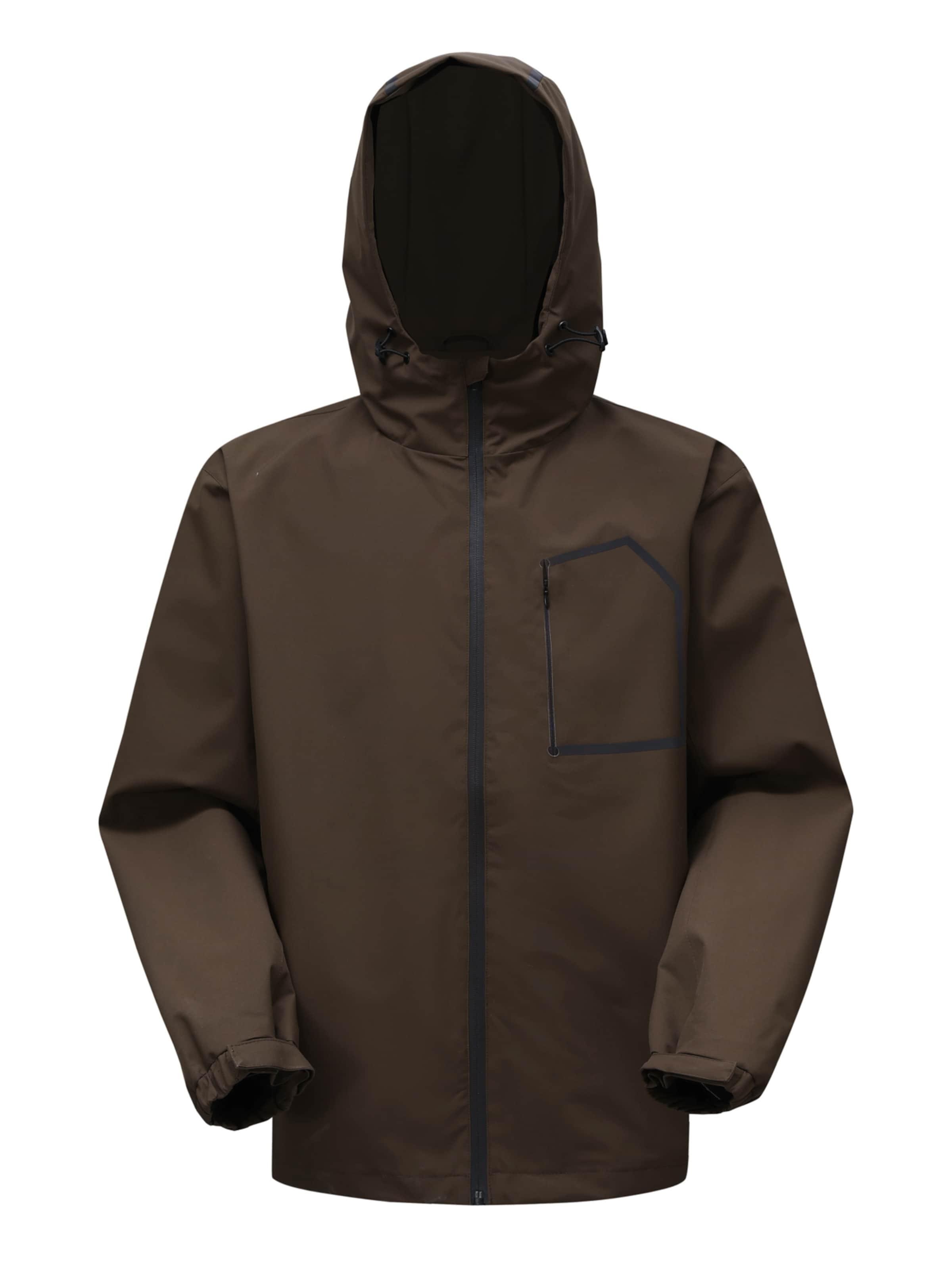 YOUTHUP Athletic Jacket 'Reflex' in Brown: front