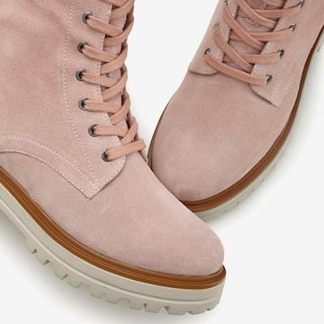 Bottines à lacets Elbsand en rose