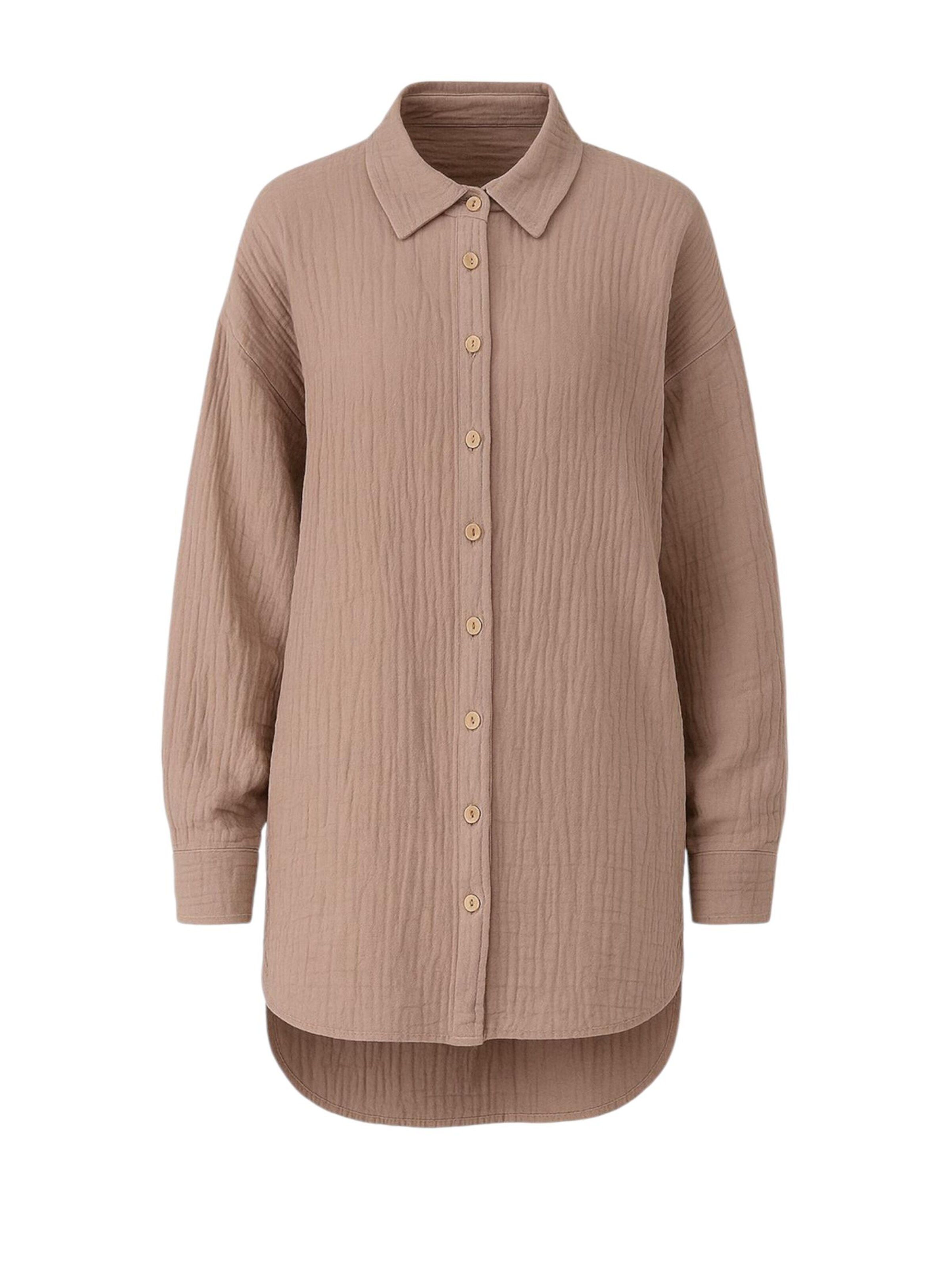 WENOR Oversizeshirt 'LAYNA'‌‌‌‌‌‌‌‌‌‌ in Grau: Vorderseite