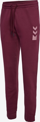 Hummel Tapered Workout Pants in Red