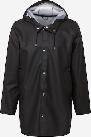 Stutterheim Between-Seasons Coat 'Stockholm' in Black: front