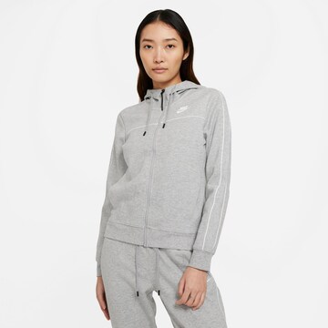 Nike Sportswear Zip-Up Hoodie in Grey: front