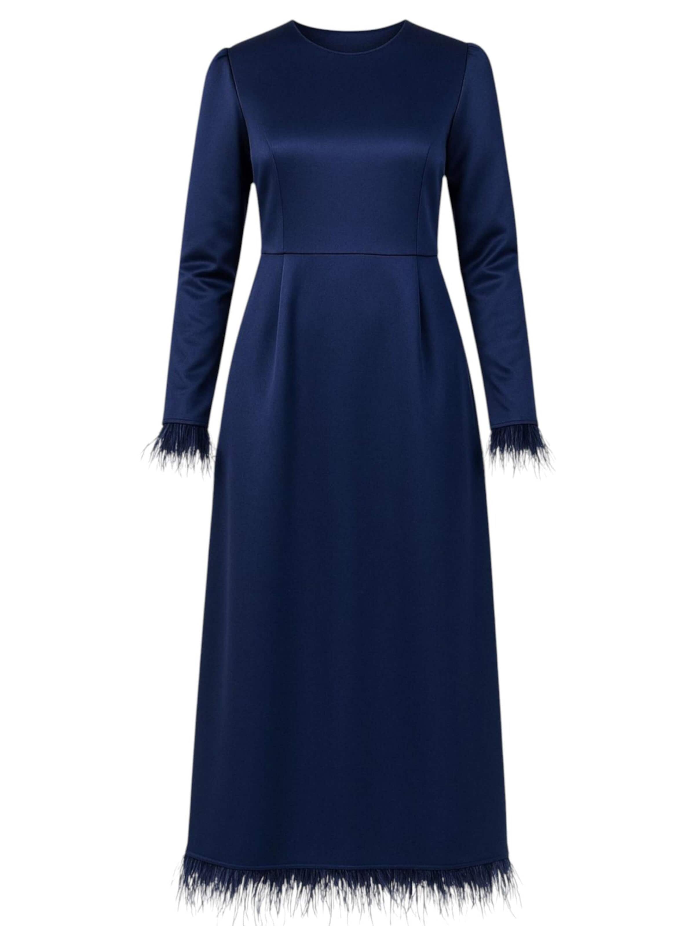 Abito da sera 'Feather Grace' di fashionshowcase in blu: frontale