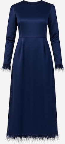 Abito da sera 'Feather Grace' di fashionshowcase in blu: frontale