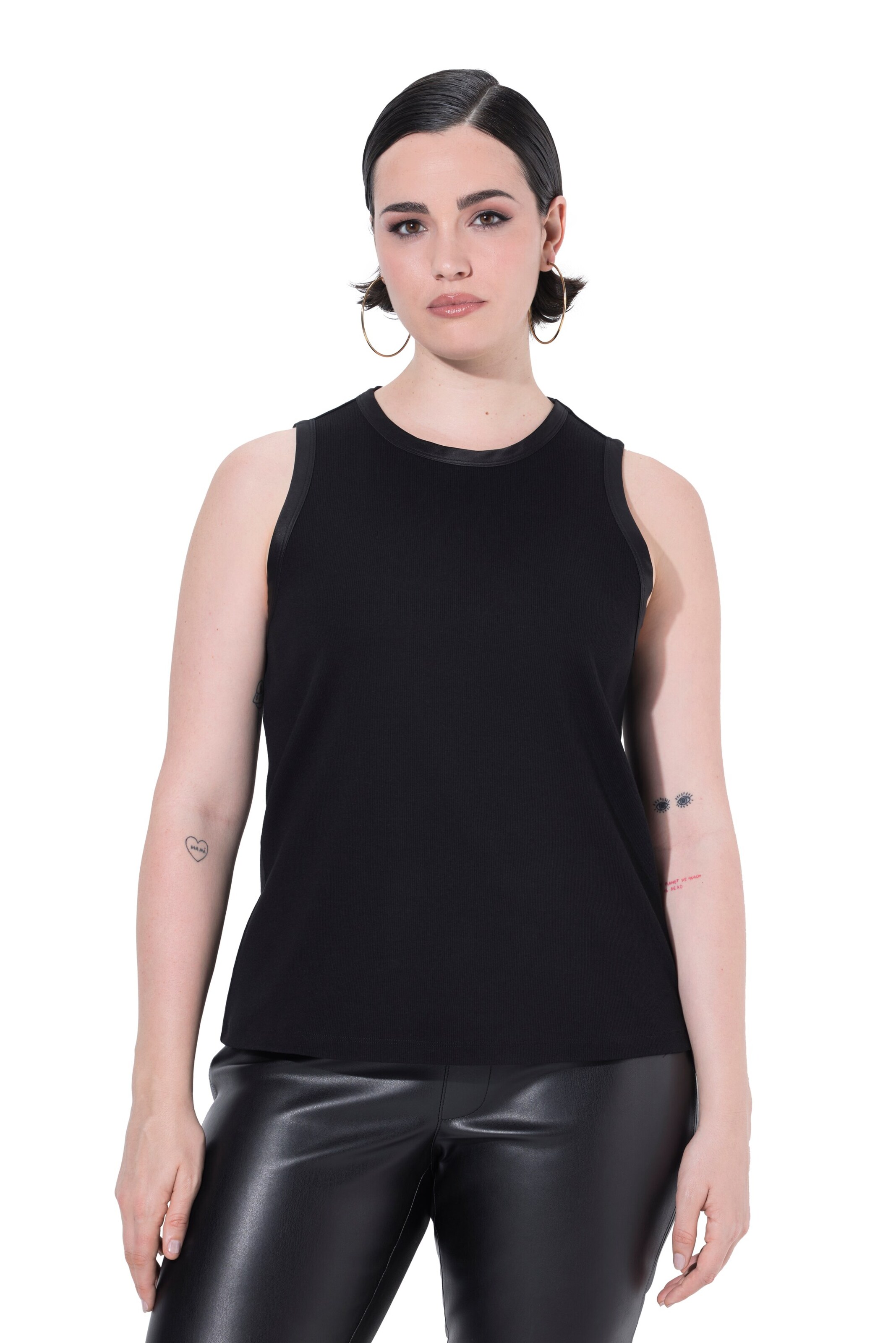 Ulla Popken Top in Zwart: voorkant