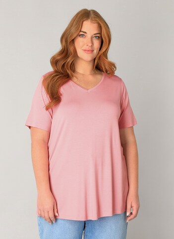BASE LEVEL CURVY Shirt 'Alba' in Pink: front
