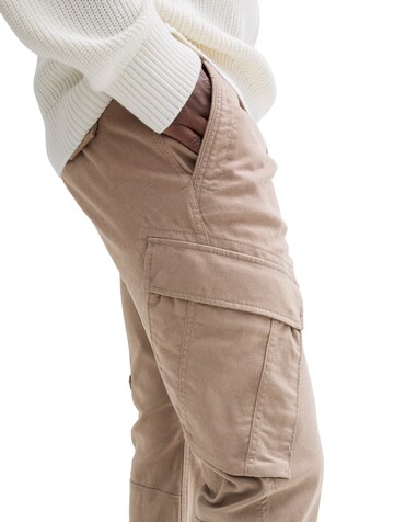 TOM TAILOR Tapered Functionele broek in Bruin