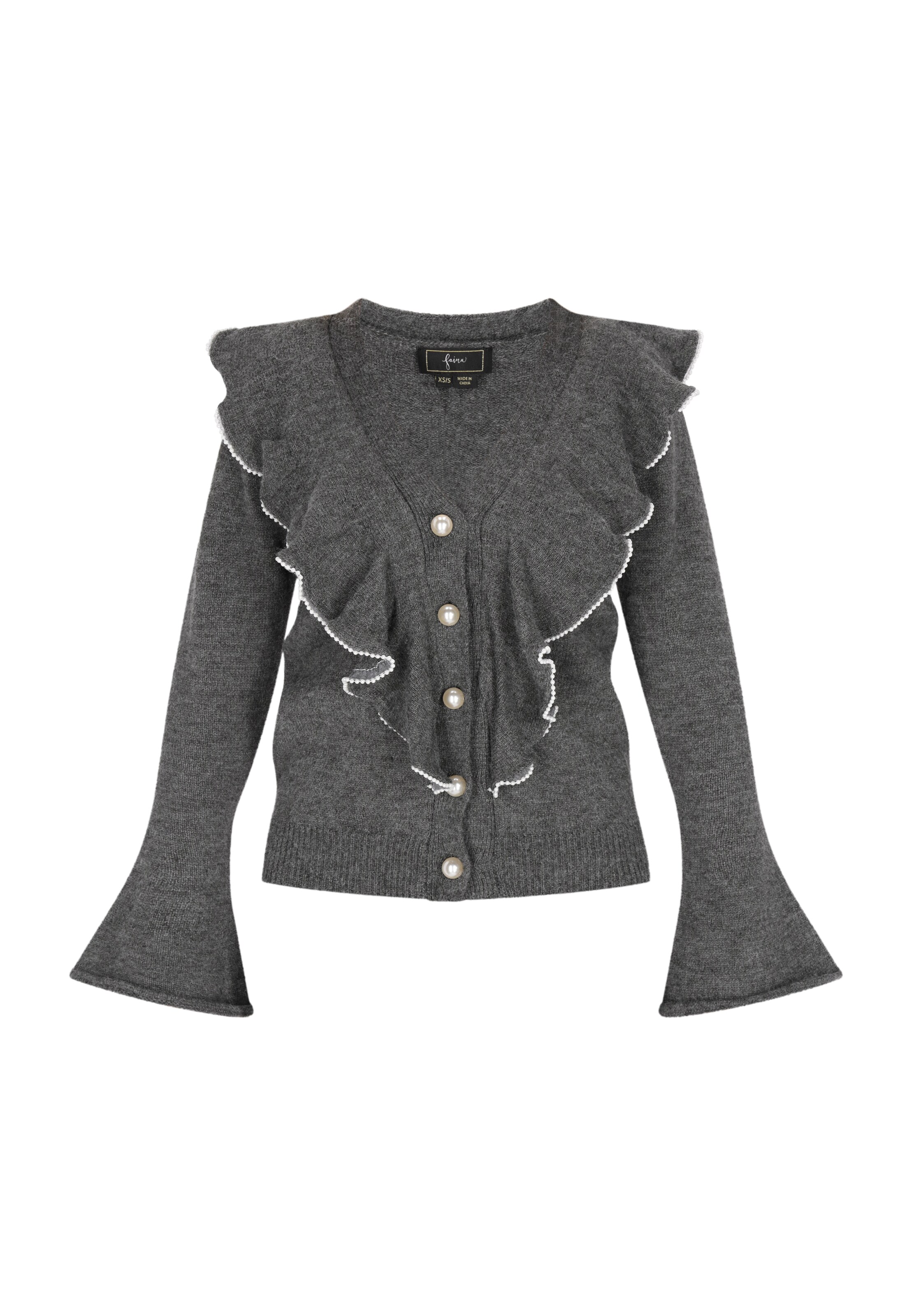 Cardigan faina en gris : devant