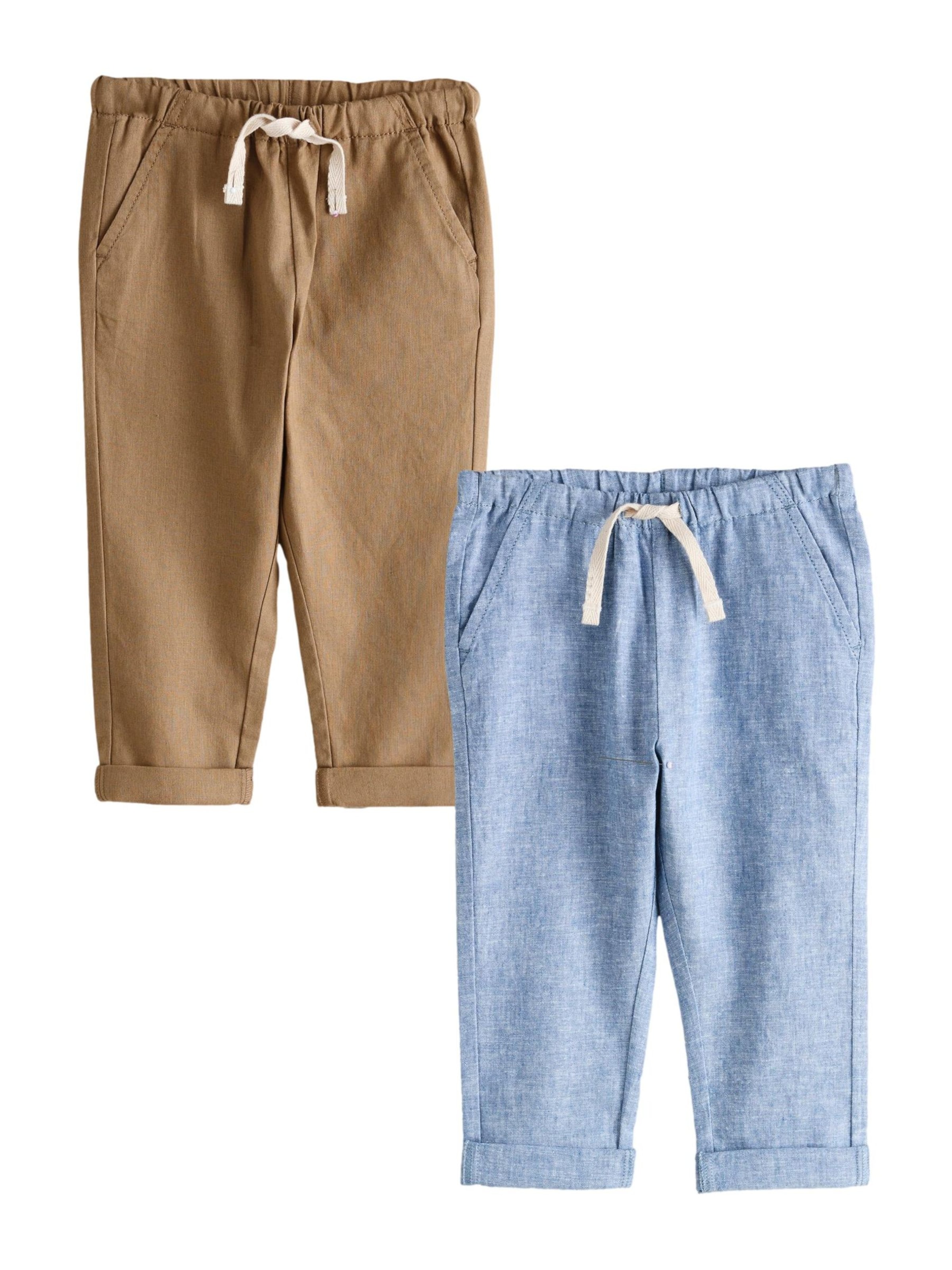 Next Regular Broek in Beige: voorkant