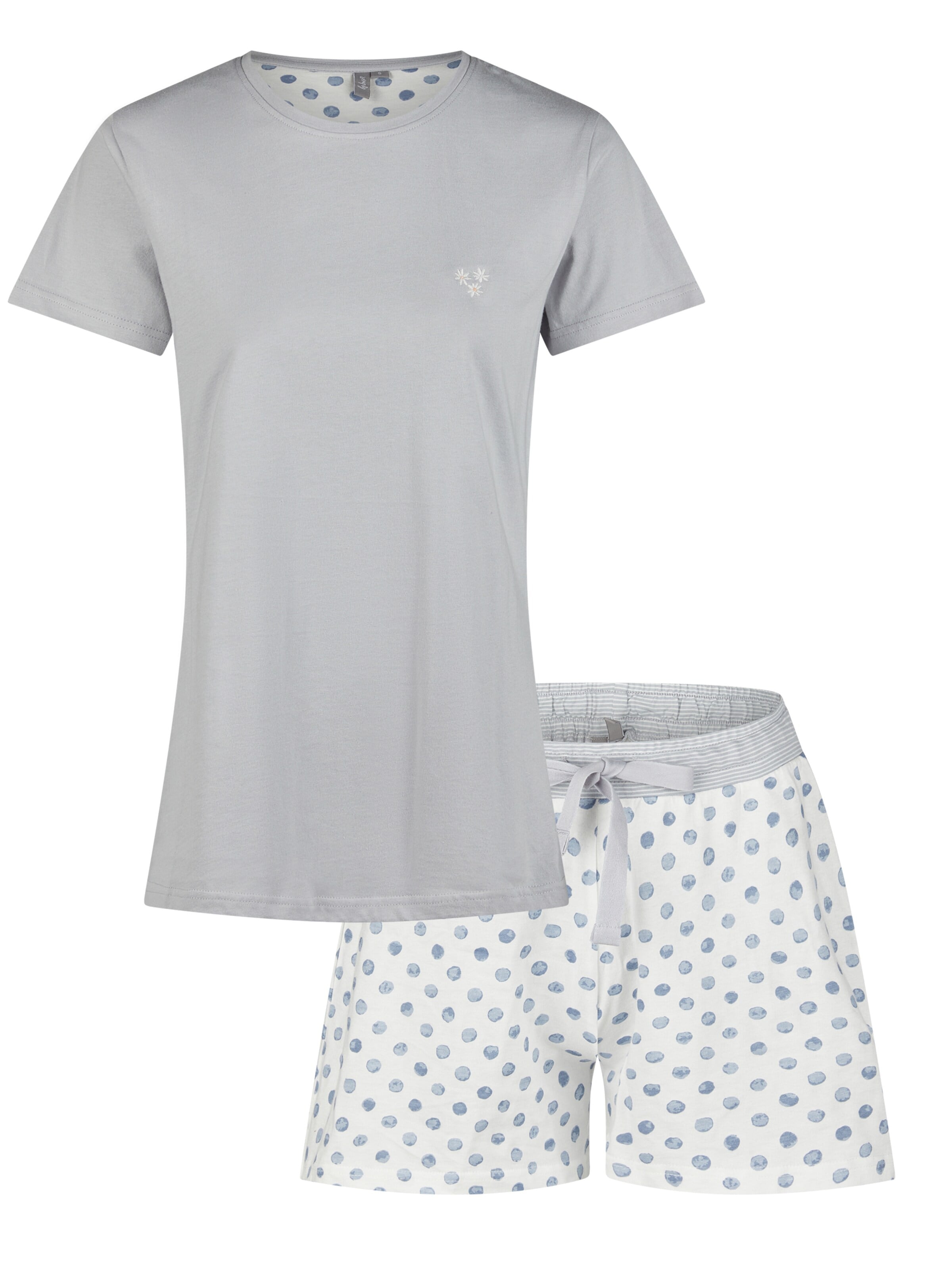 By Louise Korte pyjama in Blauw: voorkant