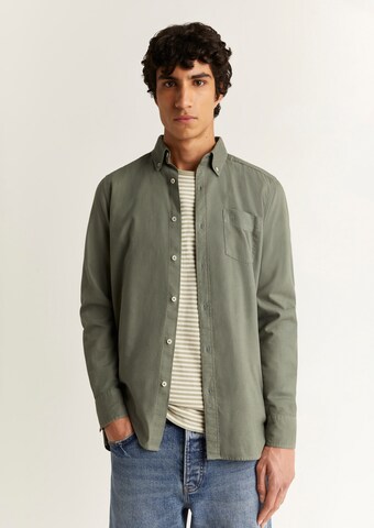 Scalpers Regular fit Button Up Shirt 'Oxford' in Green