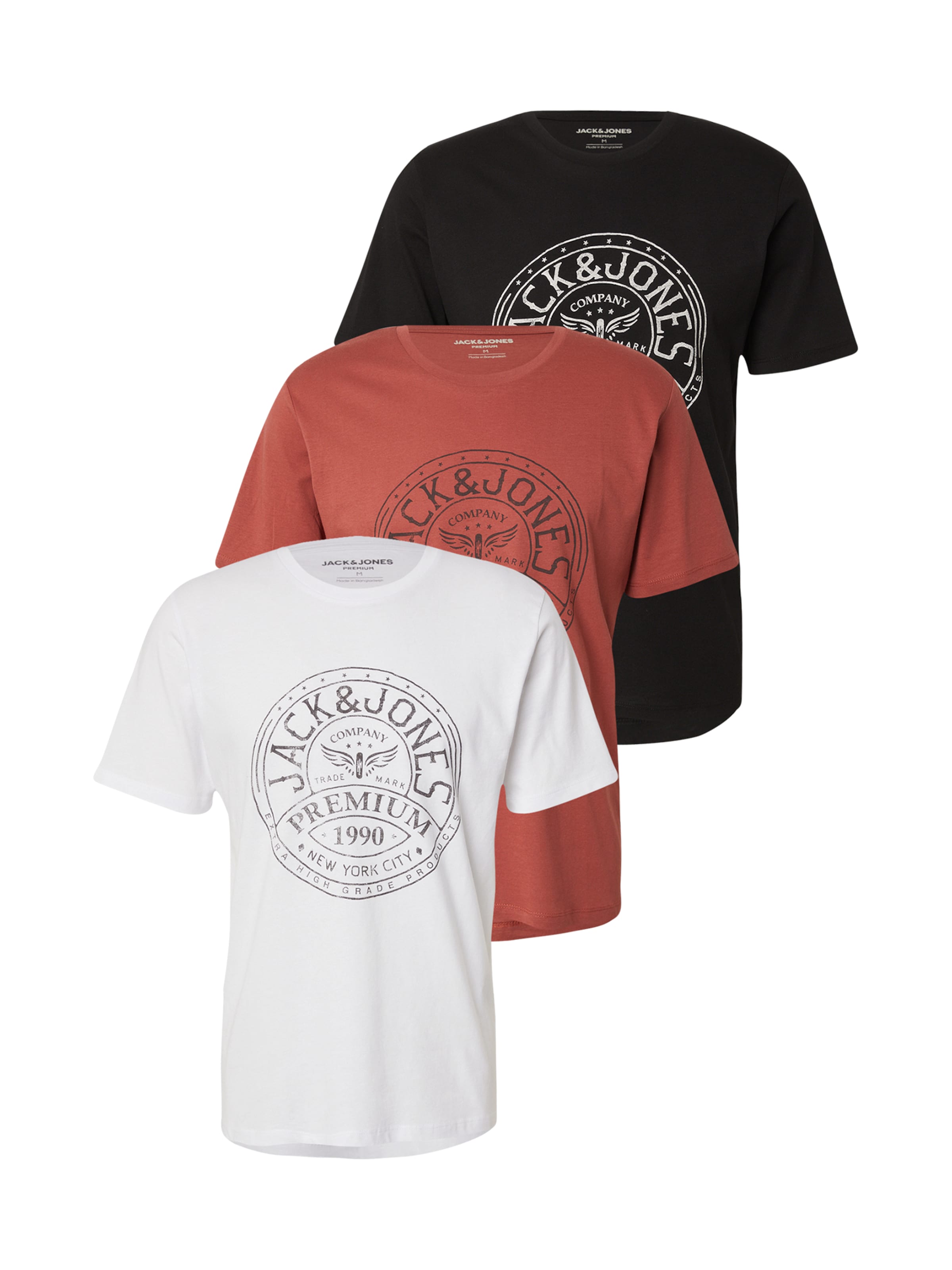 Jack & Jones Premium Тениска 'JPRBLUZACK' в червено: отпред