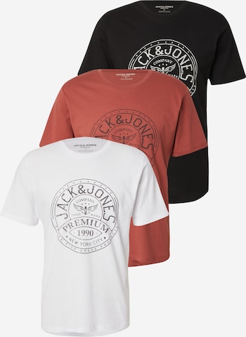 raudona Jack & Jones Premium Marškinėliai 'JPRBLUZACK': priekis