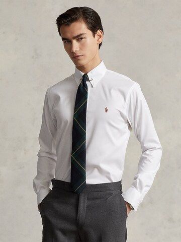 Polo Ralph Lauren Средняя посадка Деловая рубашка в Белый: спереди