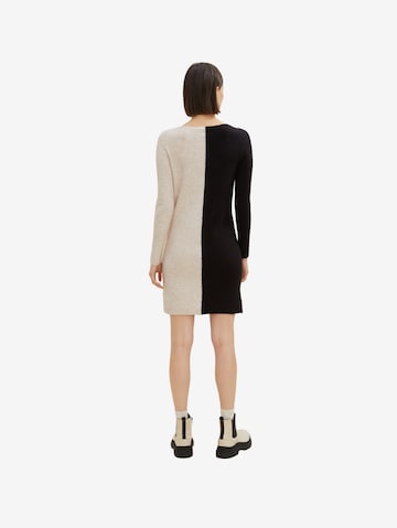 TOM TAILOR Knitted dress in Beige