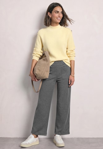 STREET ONE Wide Leg Hose 'Emee' in Grau: Vorderseite