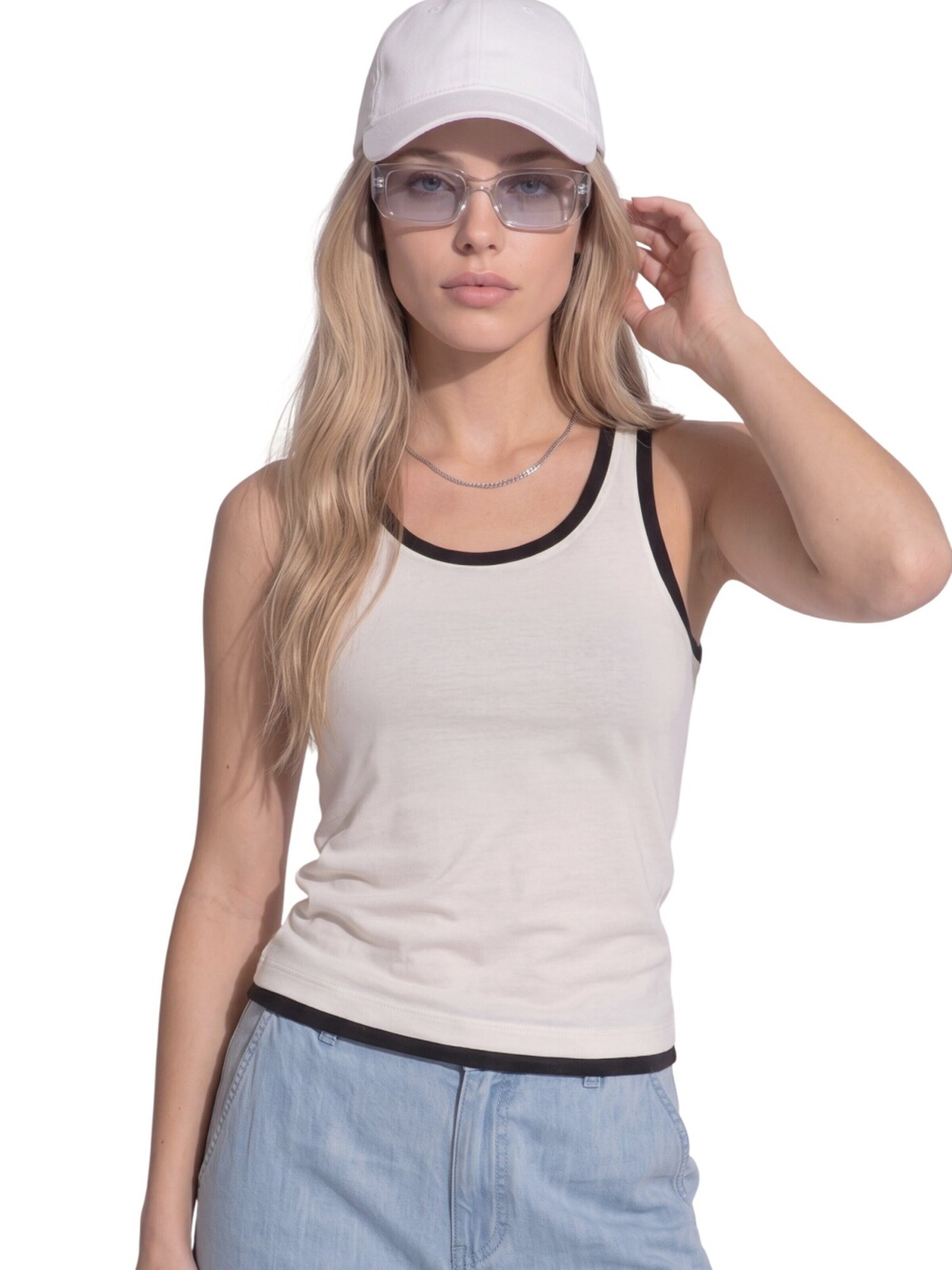No Matter What Top‌‌‌‌ in Beige: Vorderseite