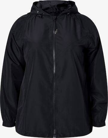 Zizzi Between-Season Jacket in Black: front