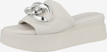 TAMARIS Mules in White: front