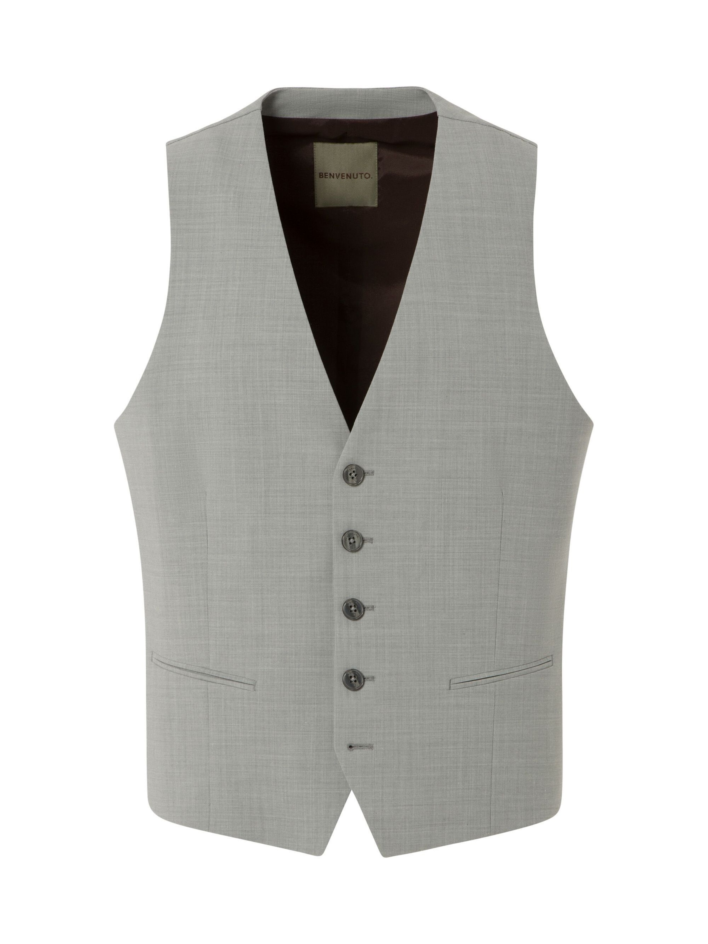 BENVENUTO Suit Vest 'Secchia' in Grey: front