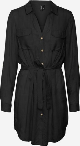 Robe-chemise Vero Moda Curve en noir : devant